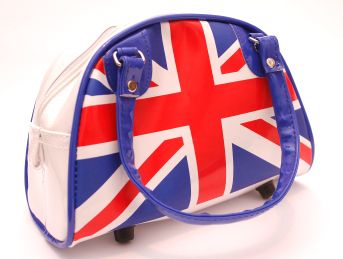 PVC union jack handbag